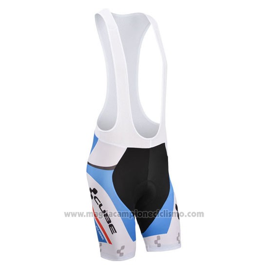 2014 Abbigliamento Ciclismo Cube Blu e Bianco Manica Corta e Salopette